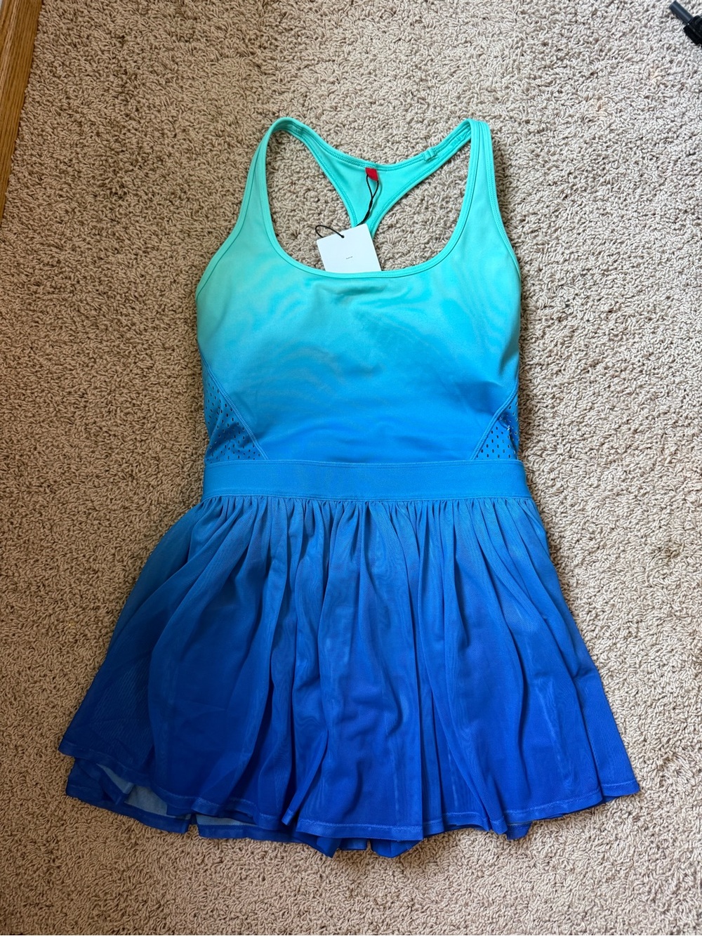 NWT Wilson Tiebreaker Ombre Aqua Tennis Dress - S